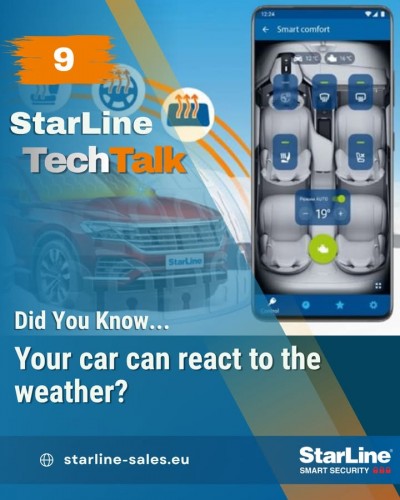 Your car can feel the cold before you do. StarLine's intelligent heating monitors outside temperature and pre-warms t...