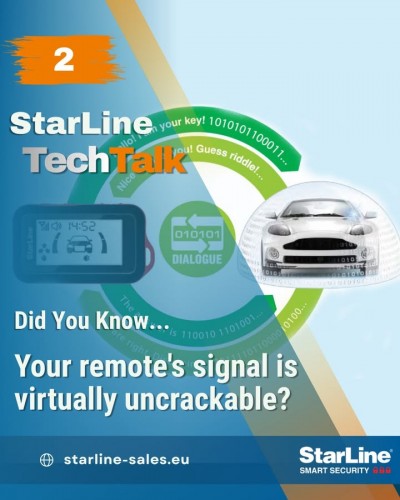 StarLine's remote uses AES-128 encryption keys for every command it sends. That means thieves can't intercept, clone,...
