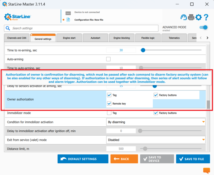 8. Did you know StarLine Master explains every setting for you?