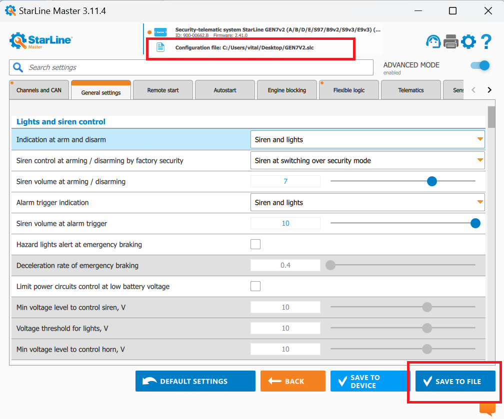 7. Did you know you can save your current settings to a file and reuse them on every install?